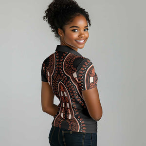 African Dashiki Women Polo Shirt Afro Vintage Pattern