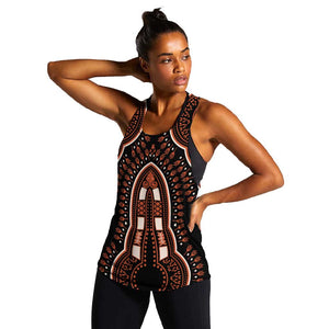 African Dashiki Women Racerback Tank Afro Vintage Pattern