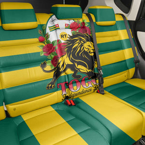 Togo Independence Day Back Car Seat Cover Lion With Rosa Flag Style