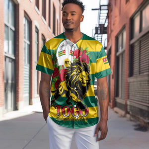 Togo Independence Day Baseball Jersey Lion With Rosa Flag Style