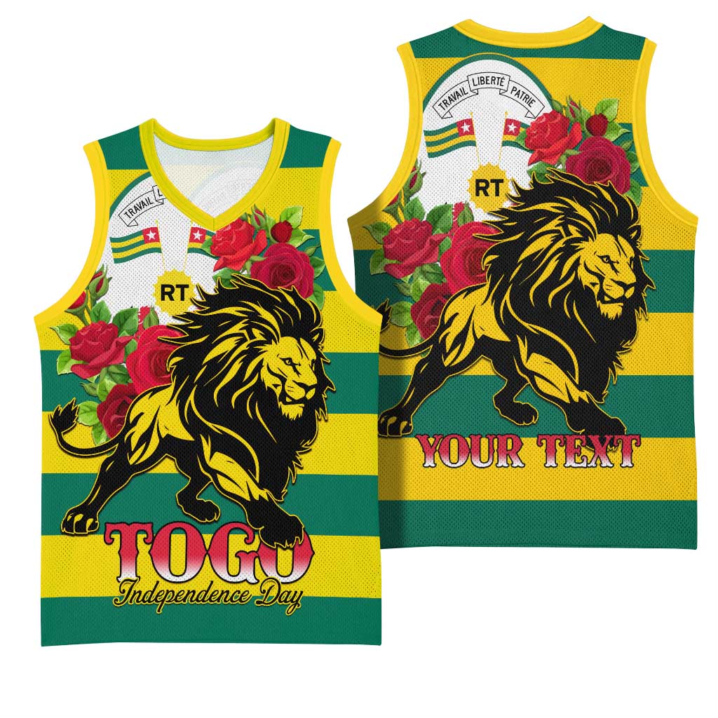 Togo Independence Day Basketball Jersey Lion With Rosa Flag Style LT01