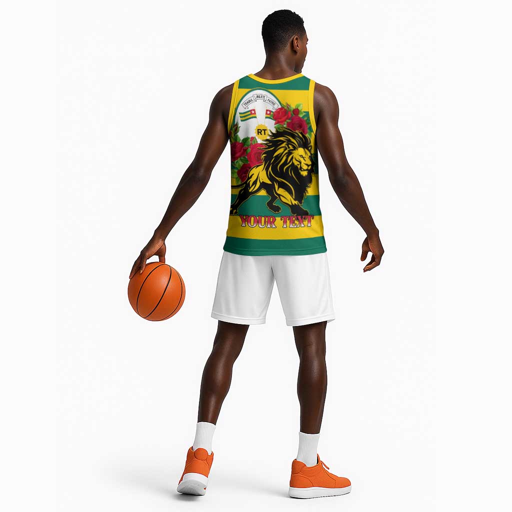 Togo Independence Day Basketball Jersey Lion With Rosa Flag Style LT01