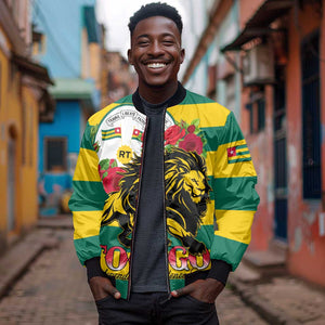 Togo Independence Day Bomber Jacket Lion With Rosa Flag Style