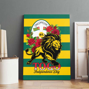 Togo Independence Day Canvas Wall Art Lion With Rosa Flag Style