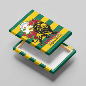 Togo Independence Day Canvas Wall Art Lion With Rosa Flag Style