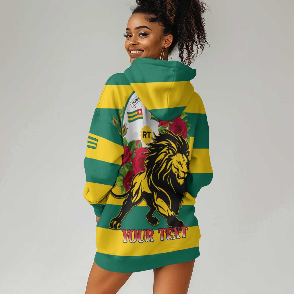 Togo Independence Day Hoodie Dress Lion With Rosa Flag Style