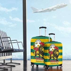 Togo Independence Day Luggage Cover Lion With Rosa Flag Style