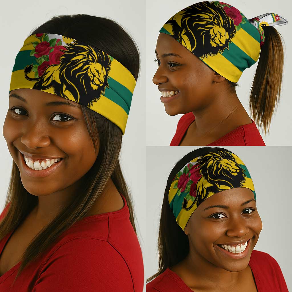 Togo Independence Day Neck Gaiter Lion Rosa Flag Style LT01