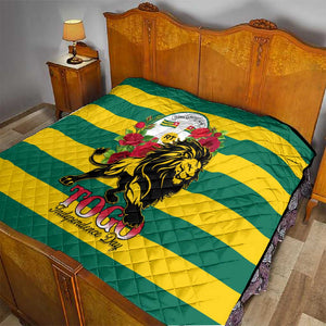 Togo Independence Day Quilt Lion With Rosa Flag Style