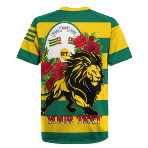 Togo Independence Day Rugby Jersey Lion With Rosa Flag Style