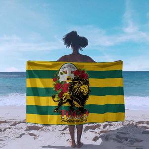 Togo Independence Day Sarong Lion With Rosa Flag Style