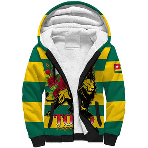 Togo Independence Day Sherpa Hoodie Lion With Rosa Flag Style