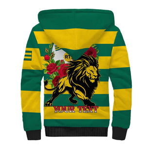 Togo Independence Day Sherpa Hoodie Lion With Rosa Flag Style