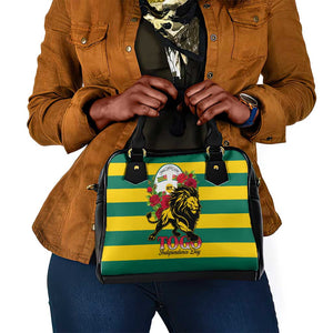 Togo Independence Day Shoulder Handbag Lion With Rosa Flag Style