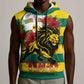 Togo Independence Day Sleeveless Hoodie Lion With Rosa Flag Style - African Pride