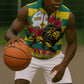 Togo Independence Day Sleeveless Zip Hoodie Lion With Rosa Flag Style - African Pride