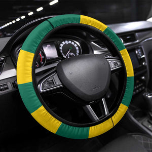 Togo Independence Day Steering Wheel Cover Lion With Rosa Flag Style