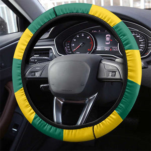 Togo Independence Day Steering Wheel Cover Lion With Rosa Flag Style