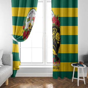 Togo Independence Day Window Curtain Lion With Rosa Flag Style