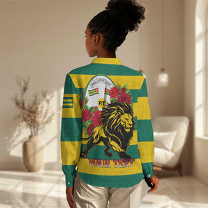 Togo Independence Day Women Casual Shirt Lion With Rosa Flag Style