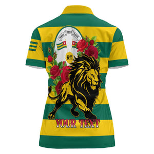 Togo Independence Day Women Polo Shirt Lion With Rosa Flag Style