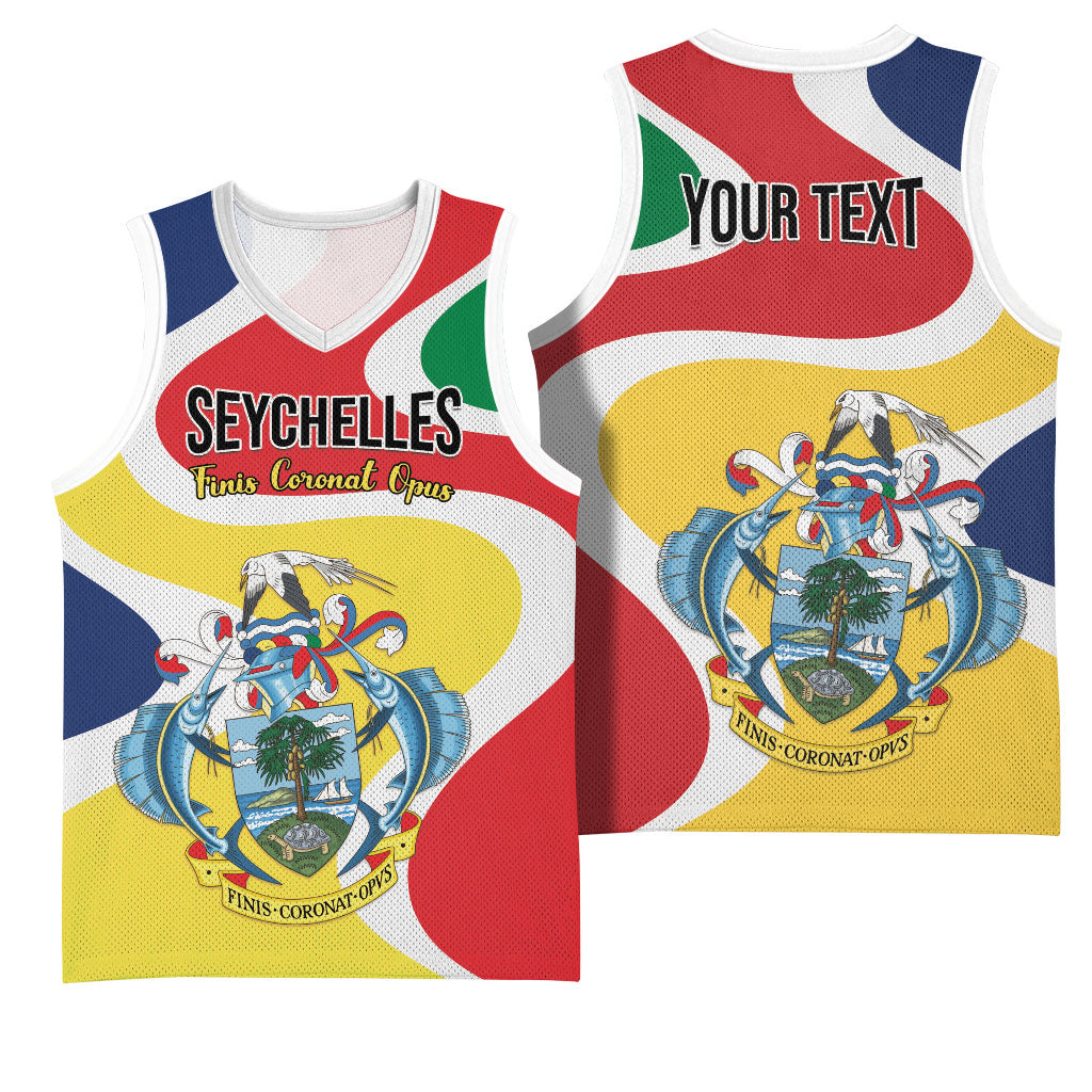 Personalized Seychelles Basketball Jersey Finis Coronat Opus