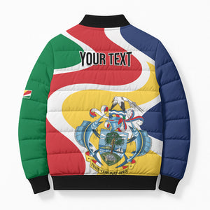 Personalized Seychelles Bomber Puffer Jacket Finis Coronat Opus