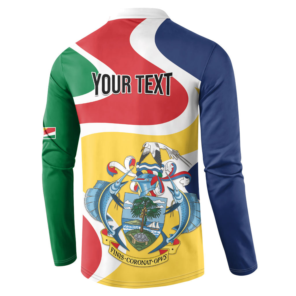 Personalized Seychelles Button Sweatshirt Finis Coronat Opus