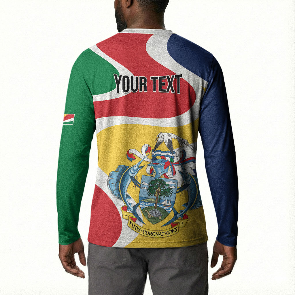 Personalized Seychelles Button Sweatshirt Finis Coronat Opus