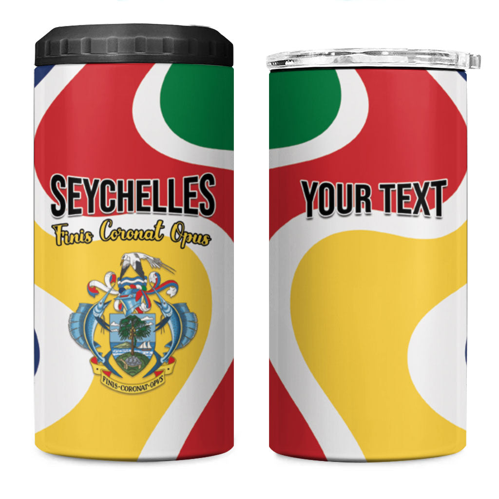 Personalized Seychelles 4 in 1 Can Cooler Tumbler Finis Coronat Opus