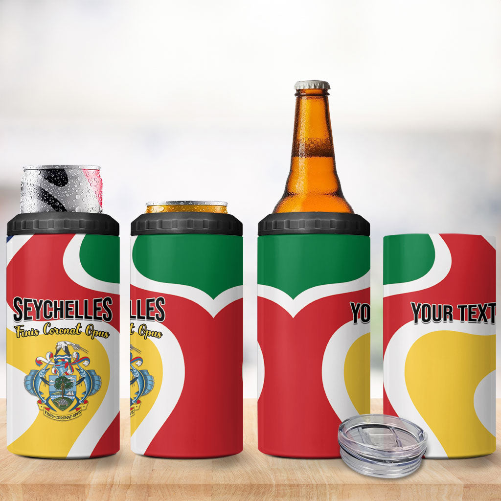 Personalized Seychelles 4 in 1 Can Cooler Tumbler Finis Coronat Opus