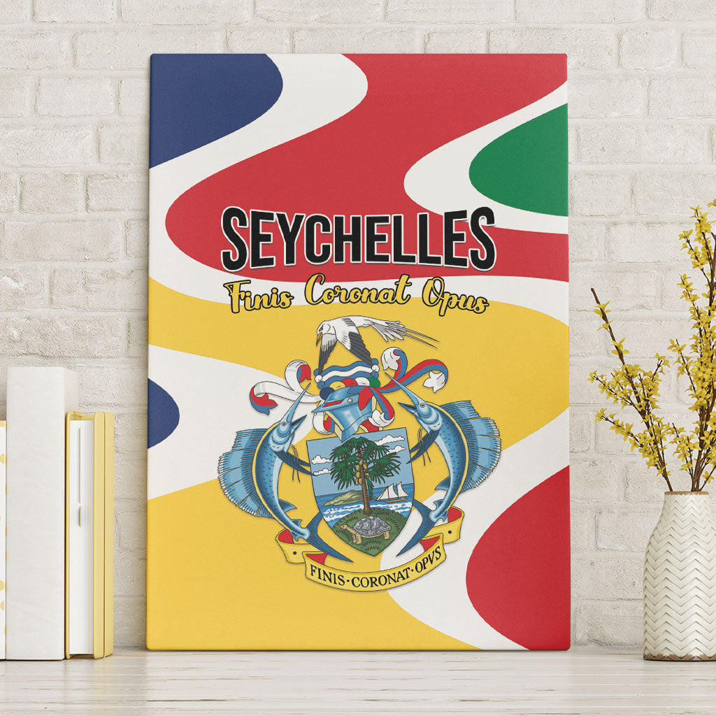 Seychelles Canvas Wall Art Finis Coronat Opus