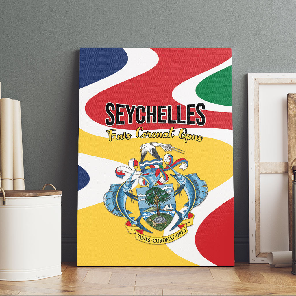 Seychelles Canvas Wall Art Finis Coronat Opus