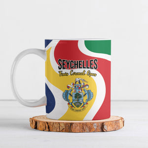 Personalized Seychelles Ceramic Mug Finis Coronat Opus