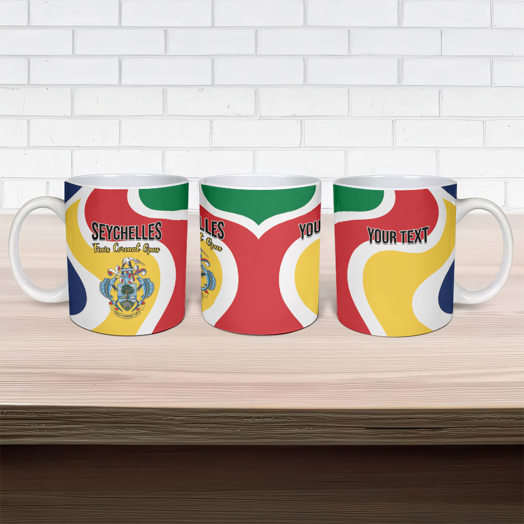 Personalized Seychelles Ceramic Mug Finis Coronat Opus