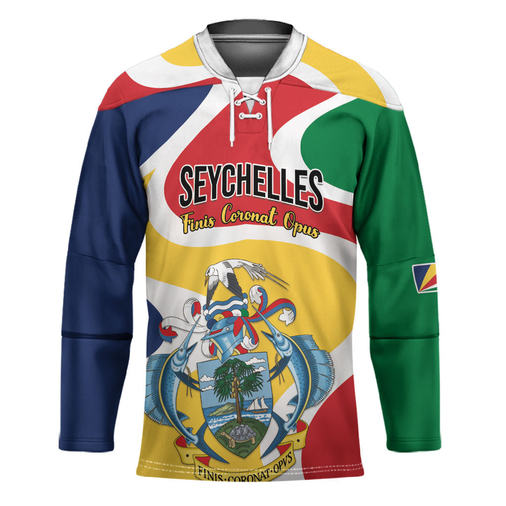 Personalized Seychelles Hockey Jersey Finis Coronat Opus