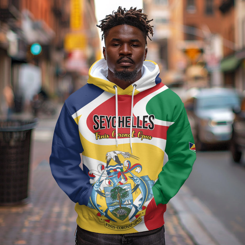 Personalized Seychelles Hoodie Finis Coronat Opus