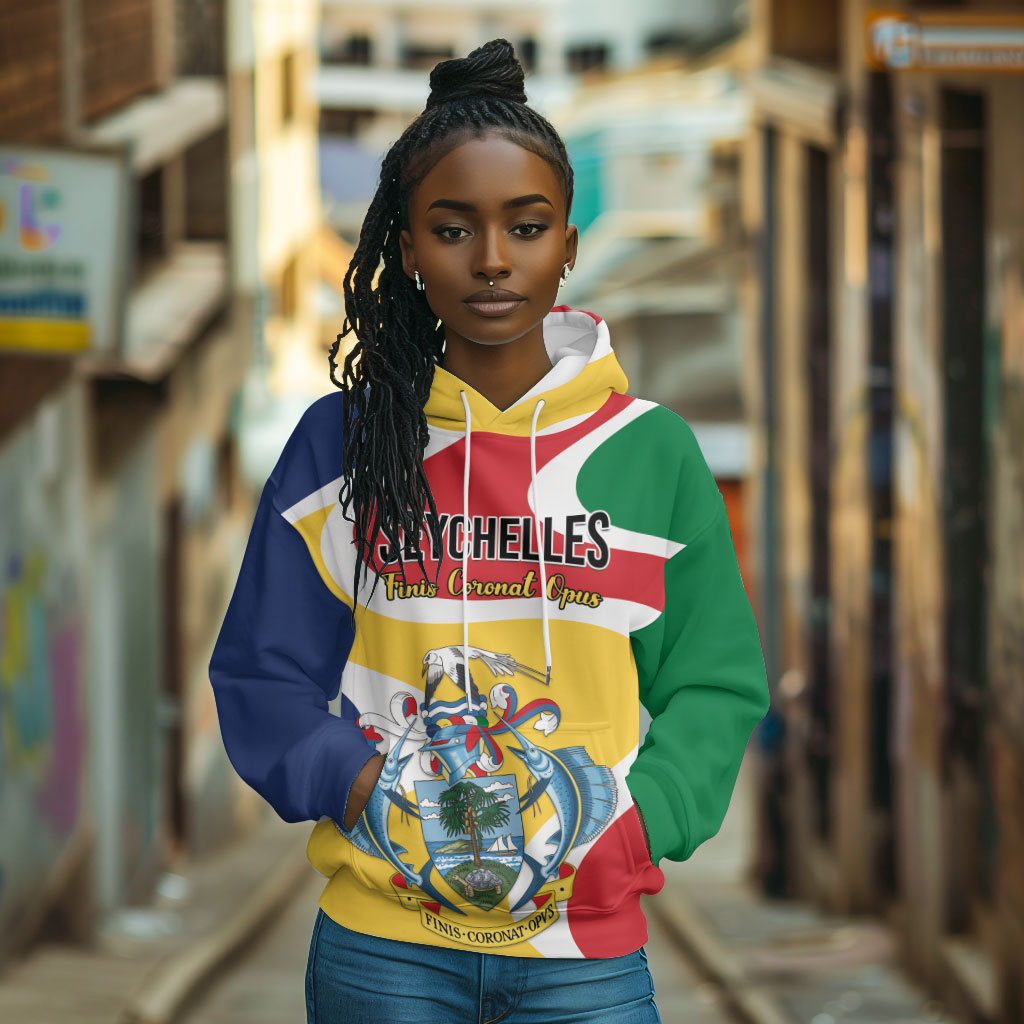 Personalized Seychelles Hoodie Finis Coronat Opus
