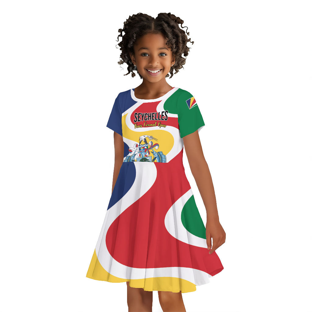 Personalized Seychelles Kid Short Sleeve Dress Finis Coronat Opus