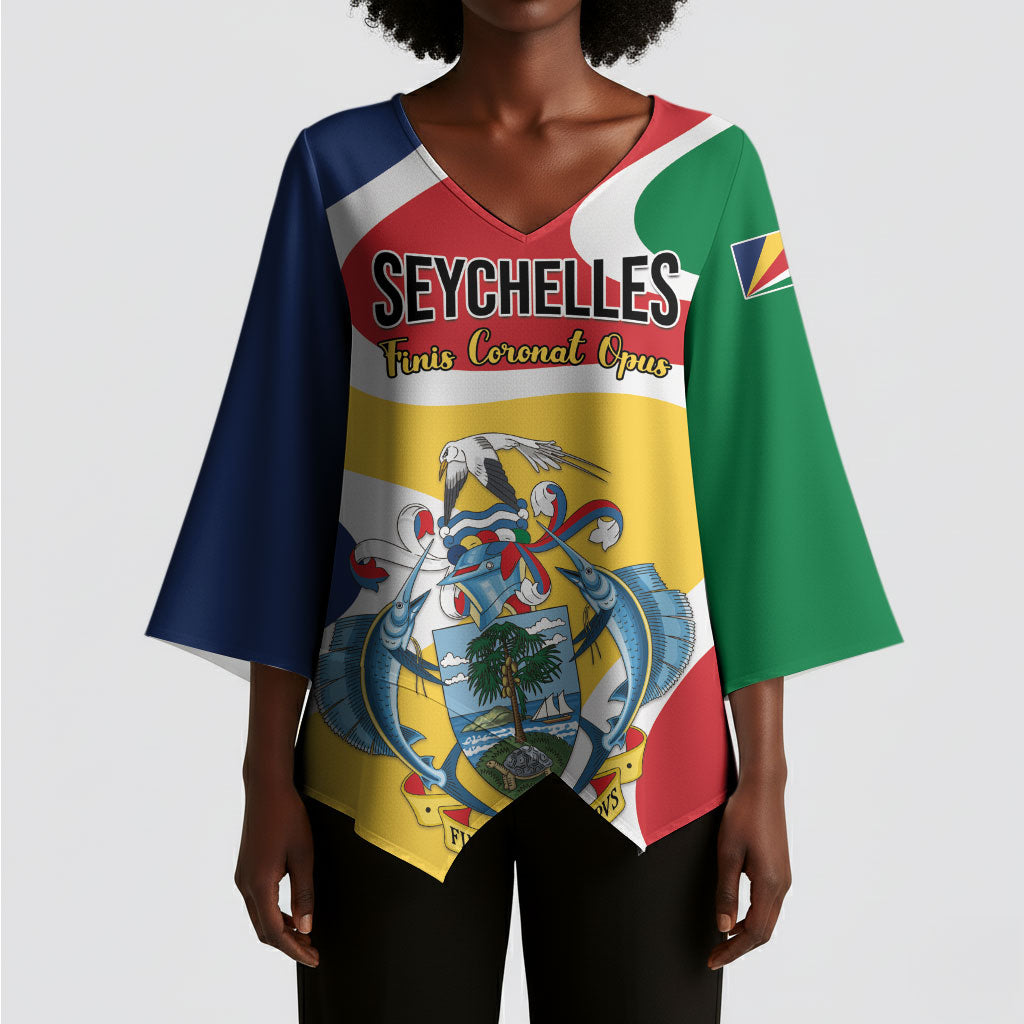 Personalized Seychelles Kimono Sleeve Blouse Finis Coronat Opus