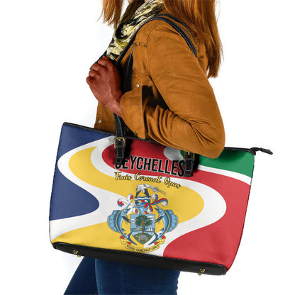 Seychelles Leather Tote Bag Finis Coronat Opus