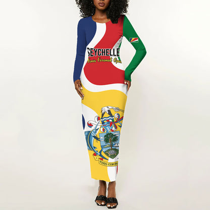 Personalized Seychelles Long Sleeve Bodycon Dress Finis Coronat Opus