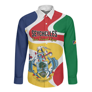 Personalized Seychelles Long Sleeve Button Shirt Finis Coronat Opus