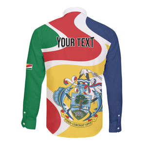 Personalized Seychelles Long Sleeve Button Shirt Finis Coronat Opus