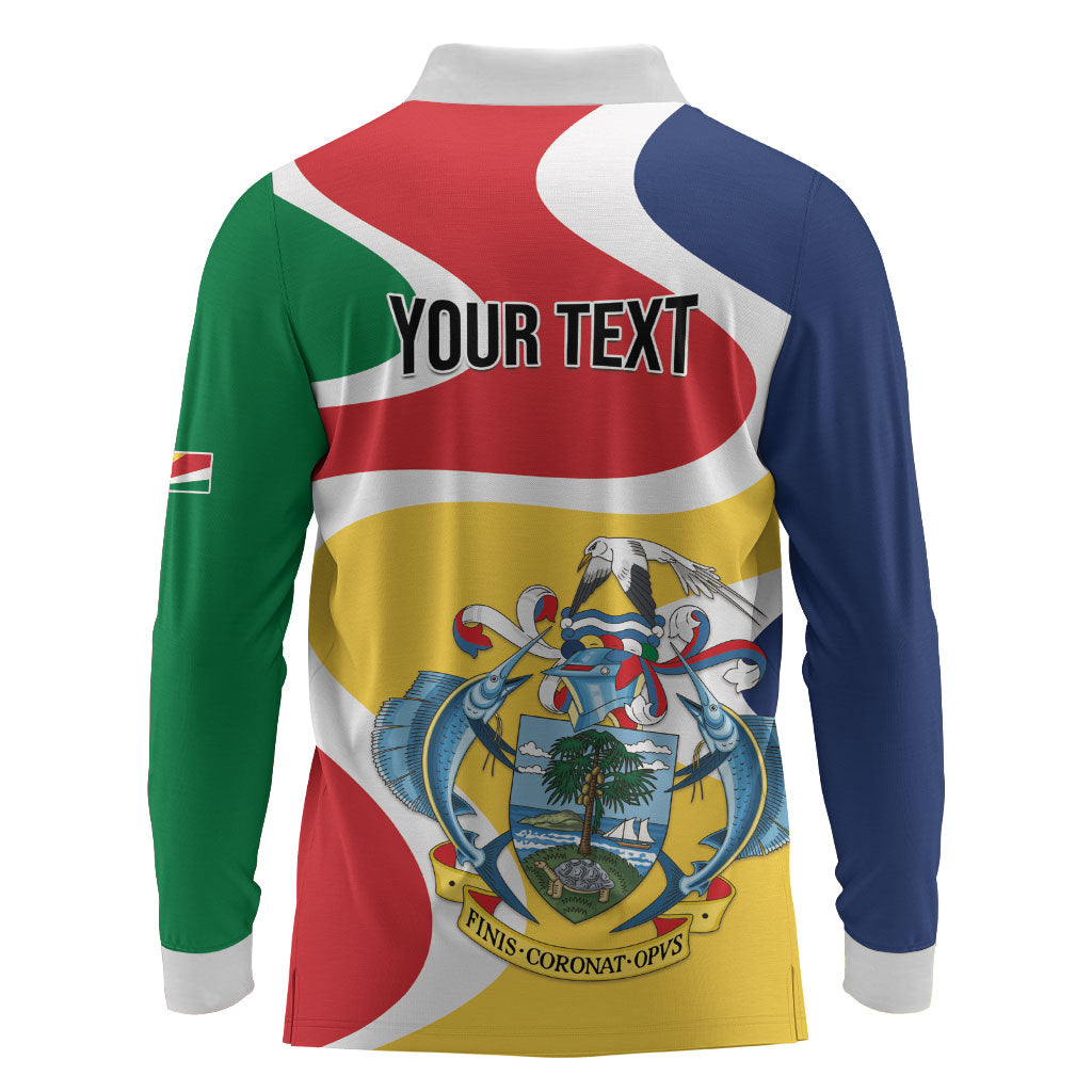 Personalized Seychelles Long Sleeve Polo Shirt Finis Coronat Opus