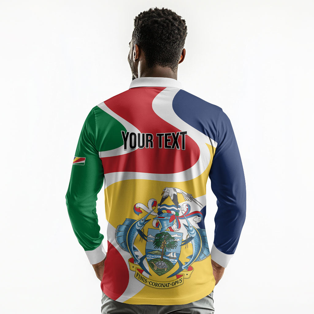 Personalized Seychelles Long Sleeve Polo Shirt Finis Coronat Opus