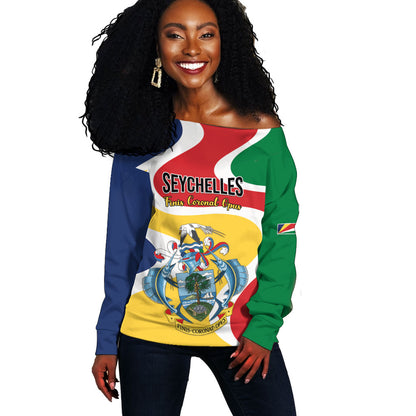 Personalized Seychelles Off Shoulder Sweater Finis Coronat Opus