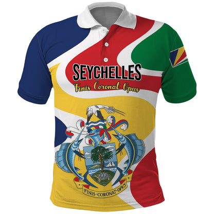 Personalized Seychelles Polo Shirt Finis Coronat Opus