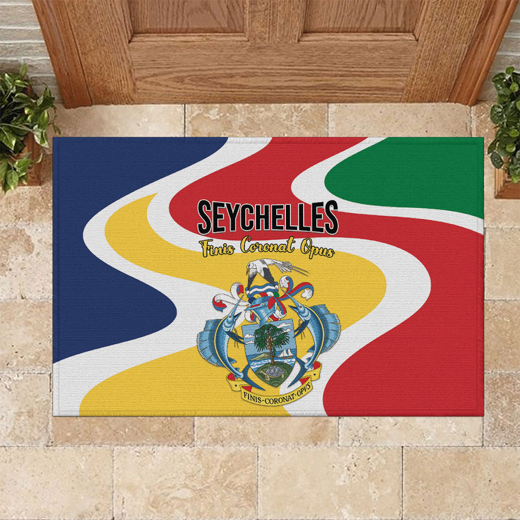 Seychelles Rubber Doormat Finis Coronat Opus