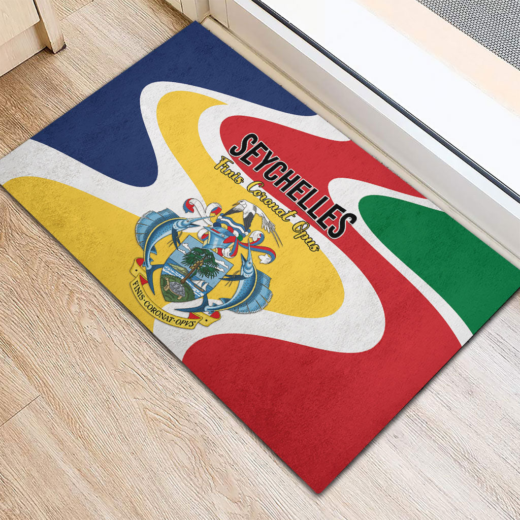 Seychelles Rubber Doormat Finis Coronat Opus